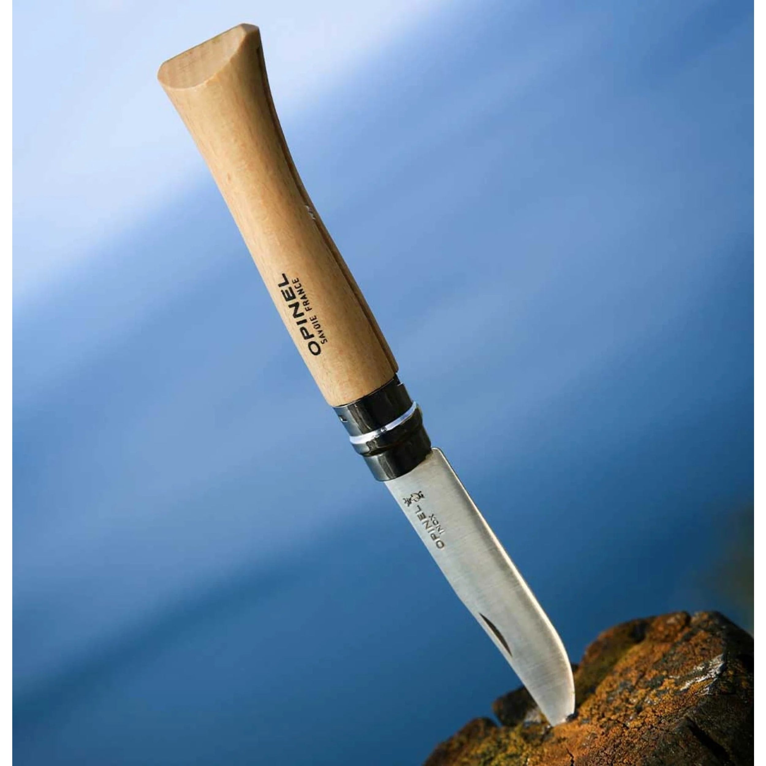 Opinel No.10 Stainless Steel Folding Knife Beech (Packaged)