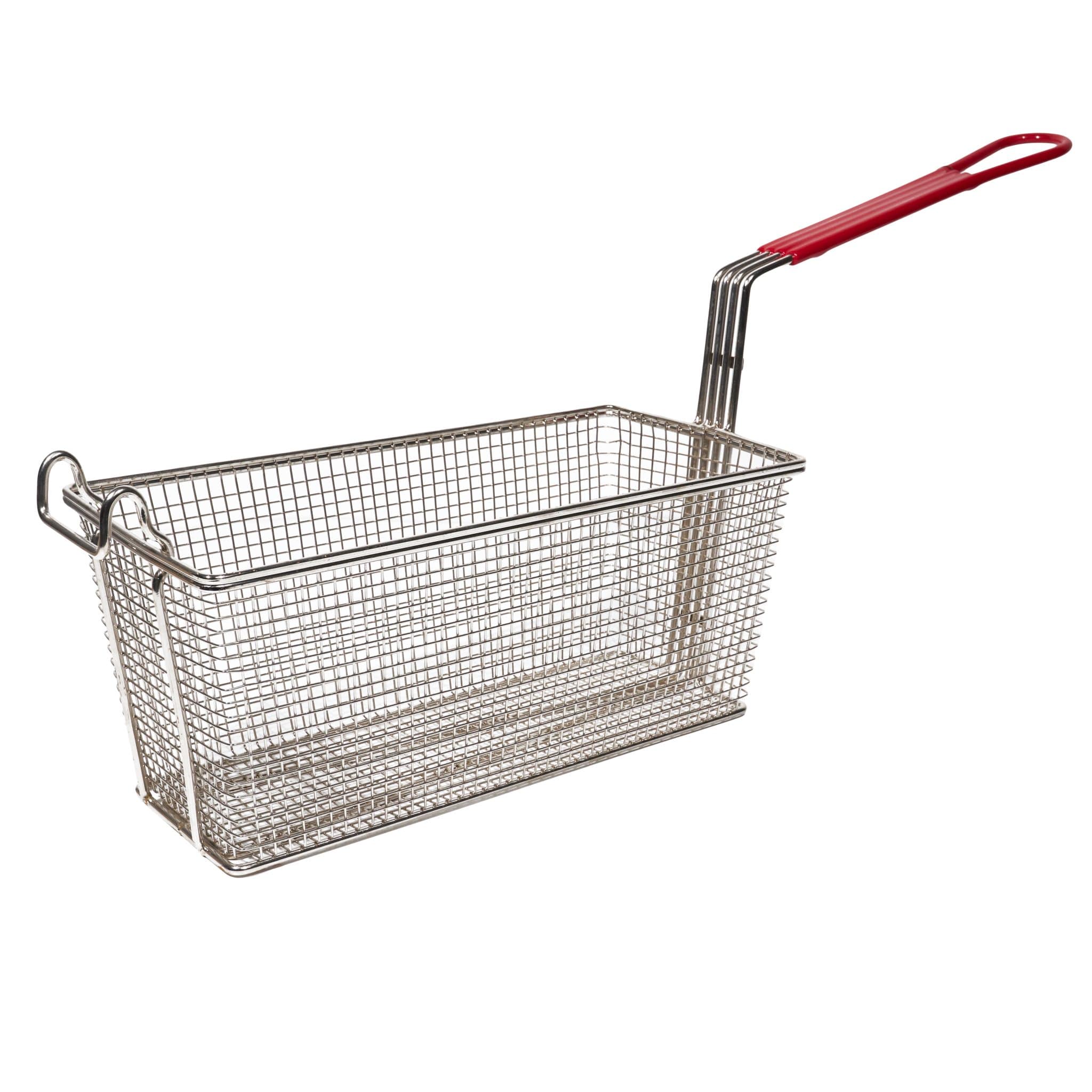 KH Classik Chef Fry Basket 340 x 165 x 150mm Pvc Red Handle S/Steel