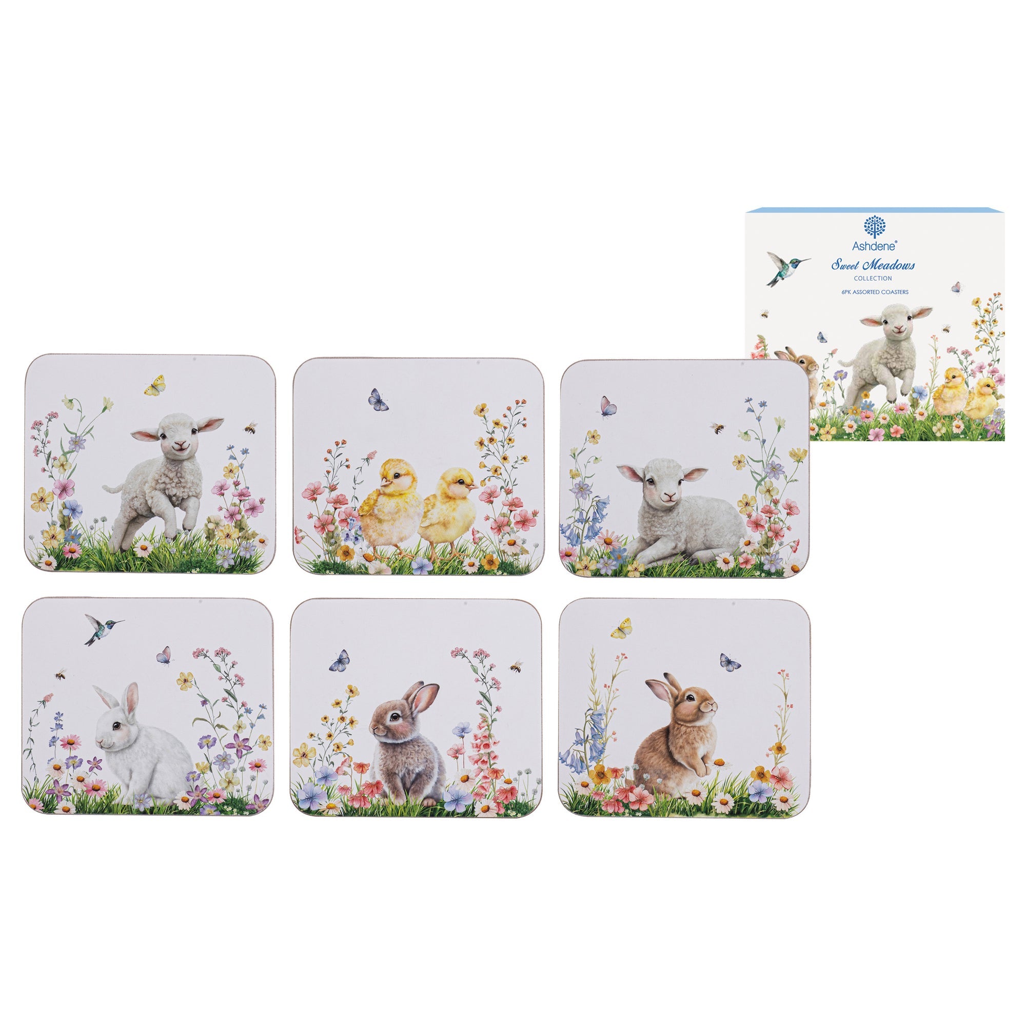 Ashdene Sweet Meadows 6pk Coaster