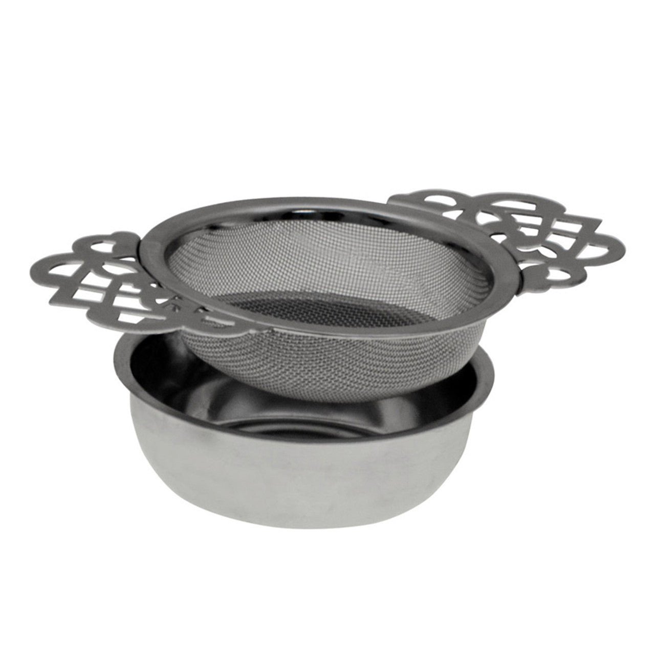 Avanti  Empress Tea Strainer With Drip Bowl - Stainless Steel