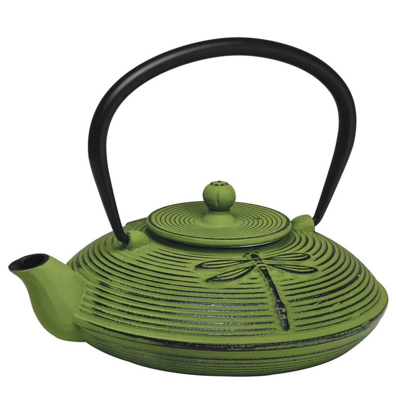 Avanti  Dragon Fly Cast Iron Teapot - 900ml - Green/Black