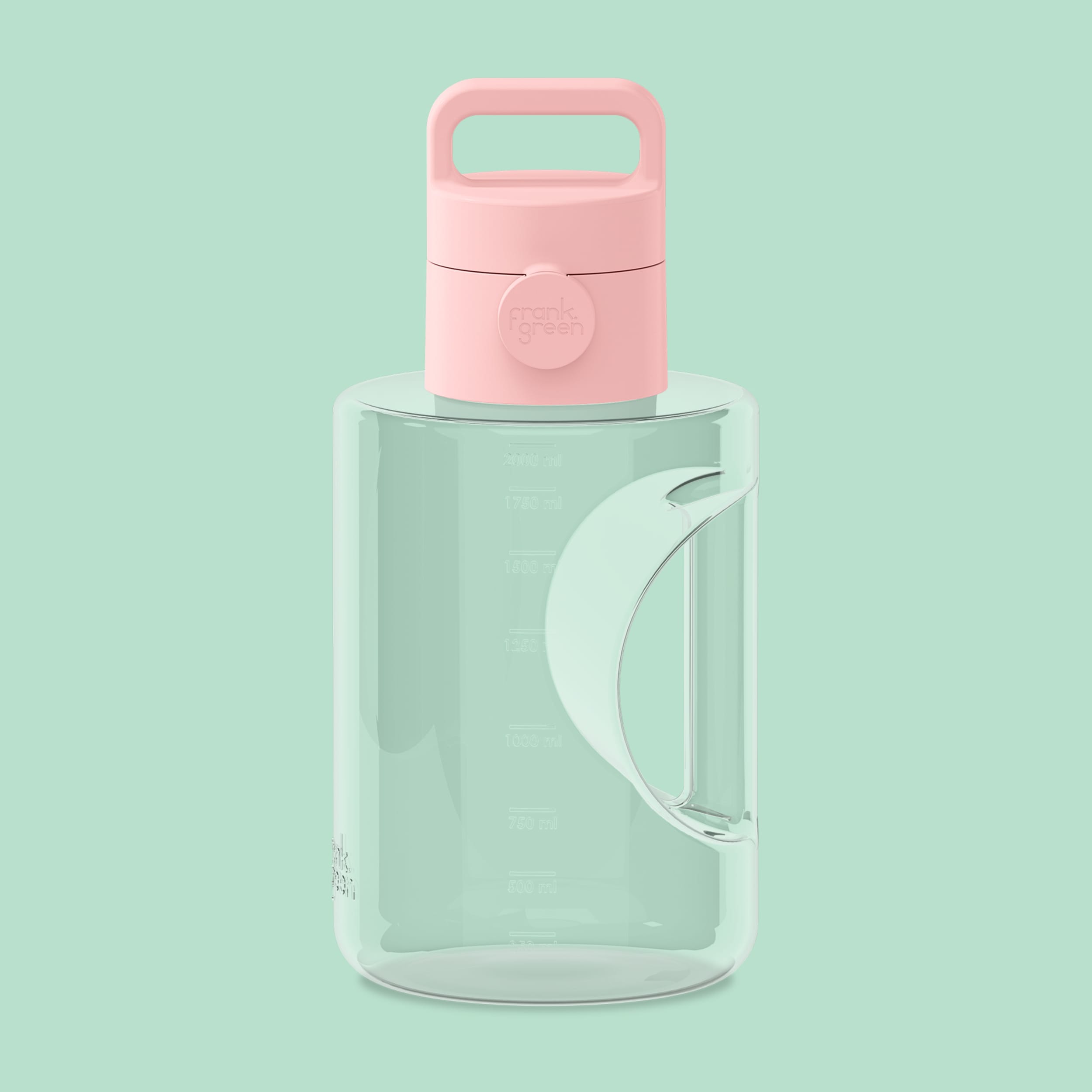 frank green 68oz Titan Reusable Bottle Clear with Grip & Sip Lid - Blushed
