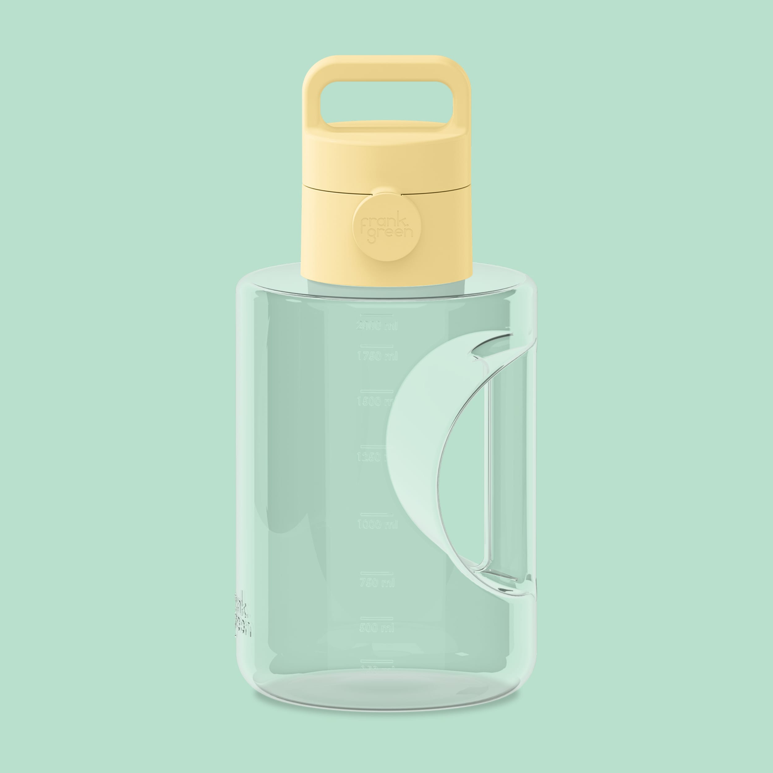 frank green 68oz Titan Reusable Bottle Clear with Grip & Sip Lid - Buttermilk