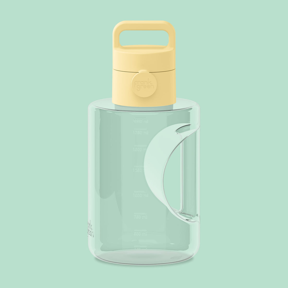 frank green 68oz Titan Reusable Bottle Clear with Grip & Sip Lid - Buttermilk
