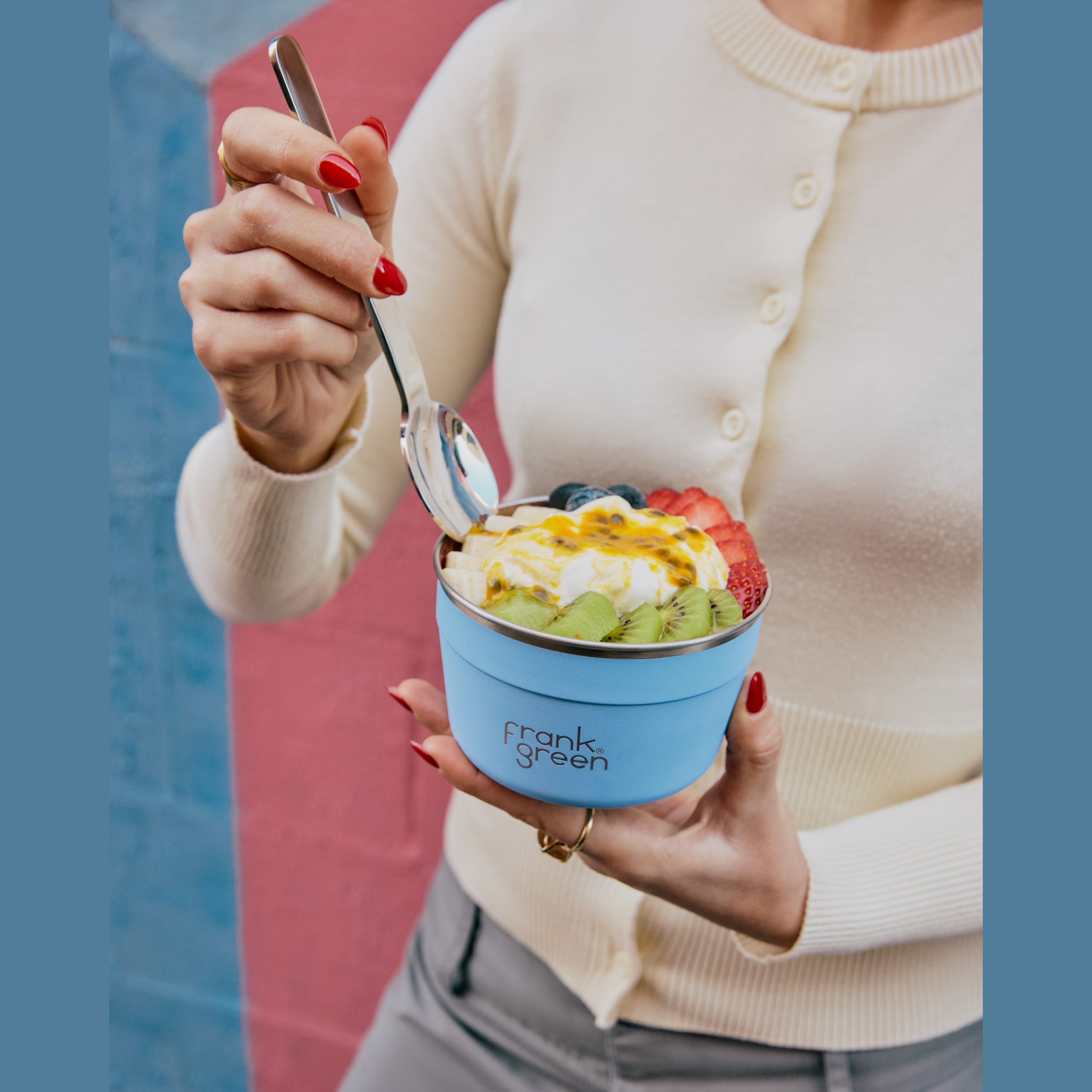 frank green Duo Pack To Go Bowl - Sky Blue