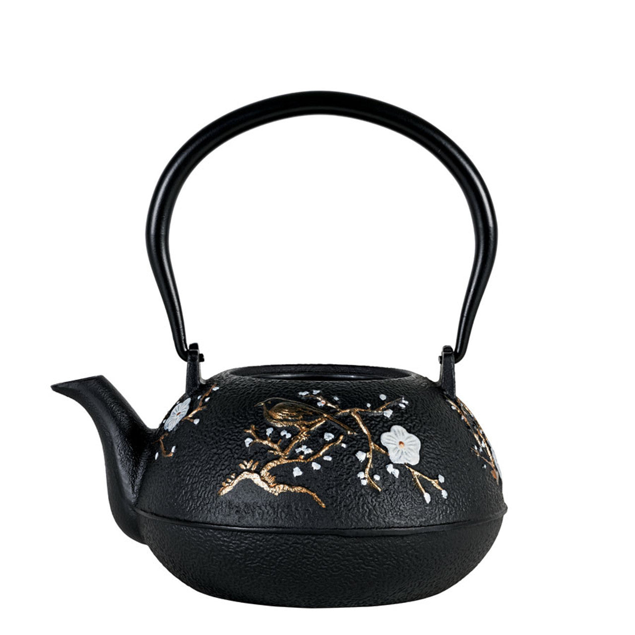 Avanti  Cast Iron Cherry Blossom Teapot - 1.1L - Black