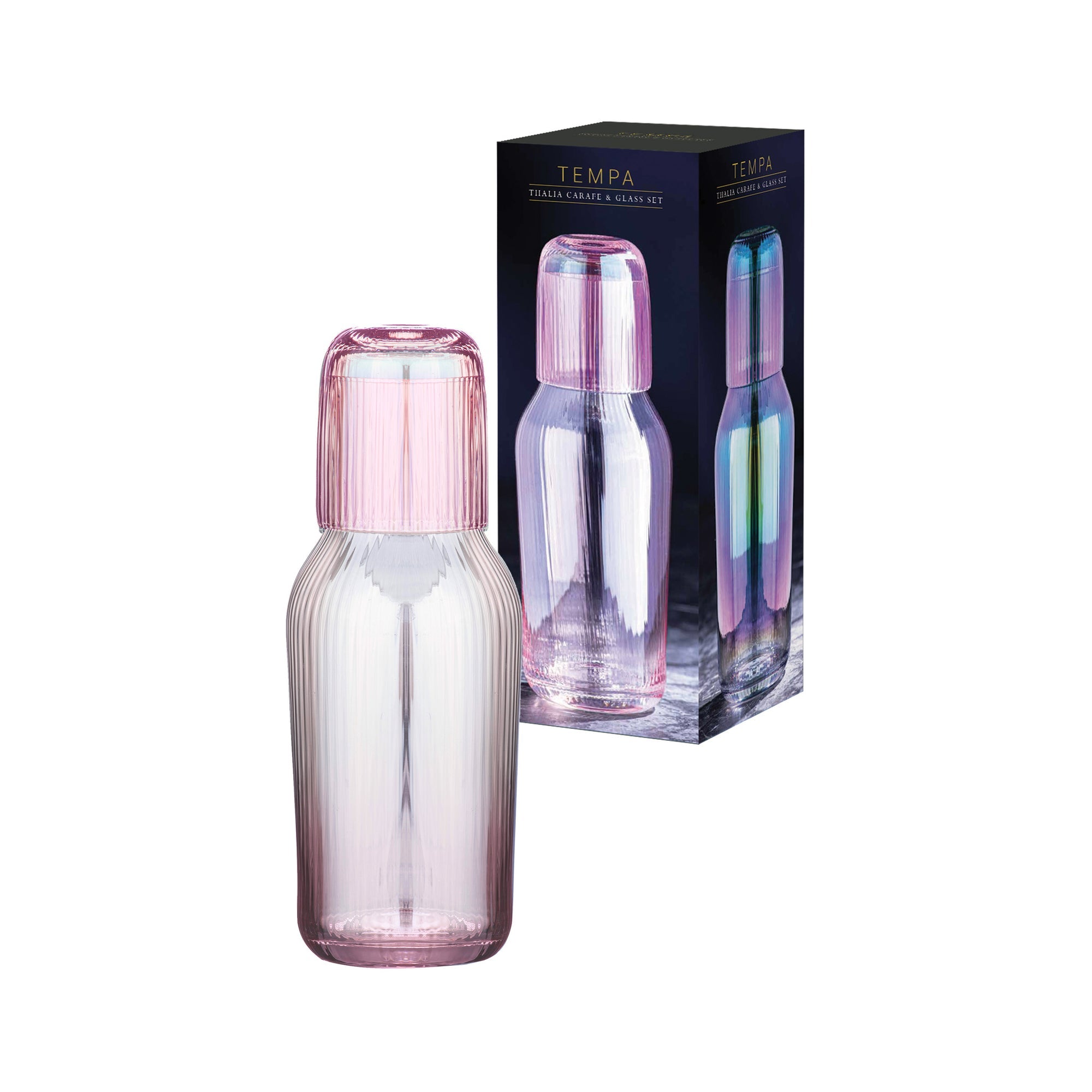 Tempa Thalia Pink Quartz Carafe & Glass Set