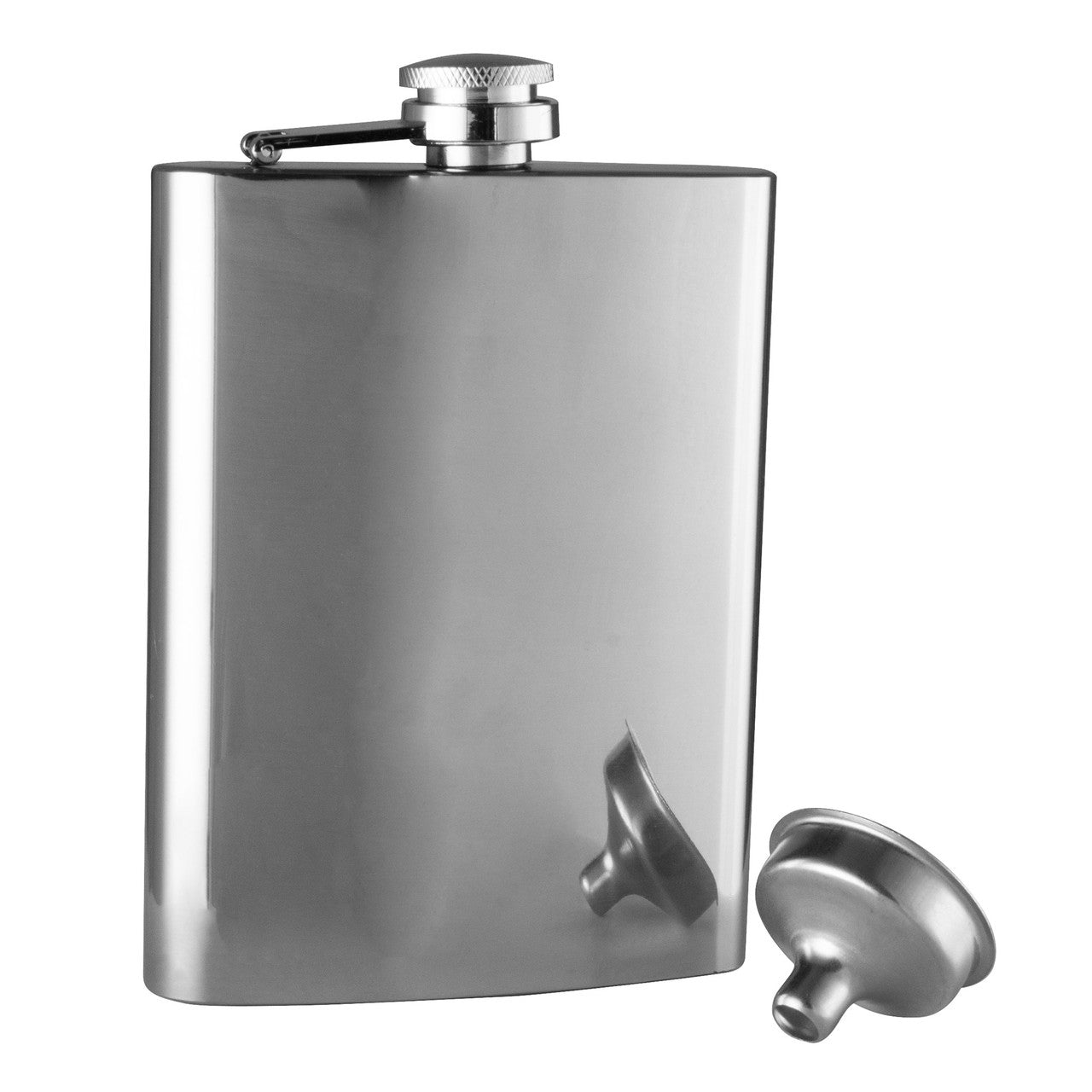 Avanti  Classic Hip Flask With Funnel - Polished