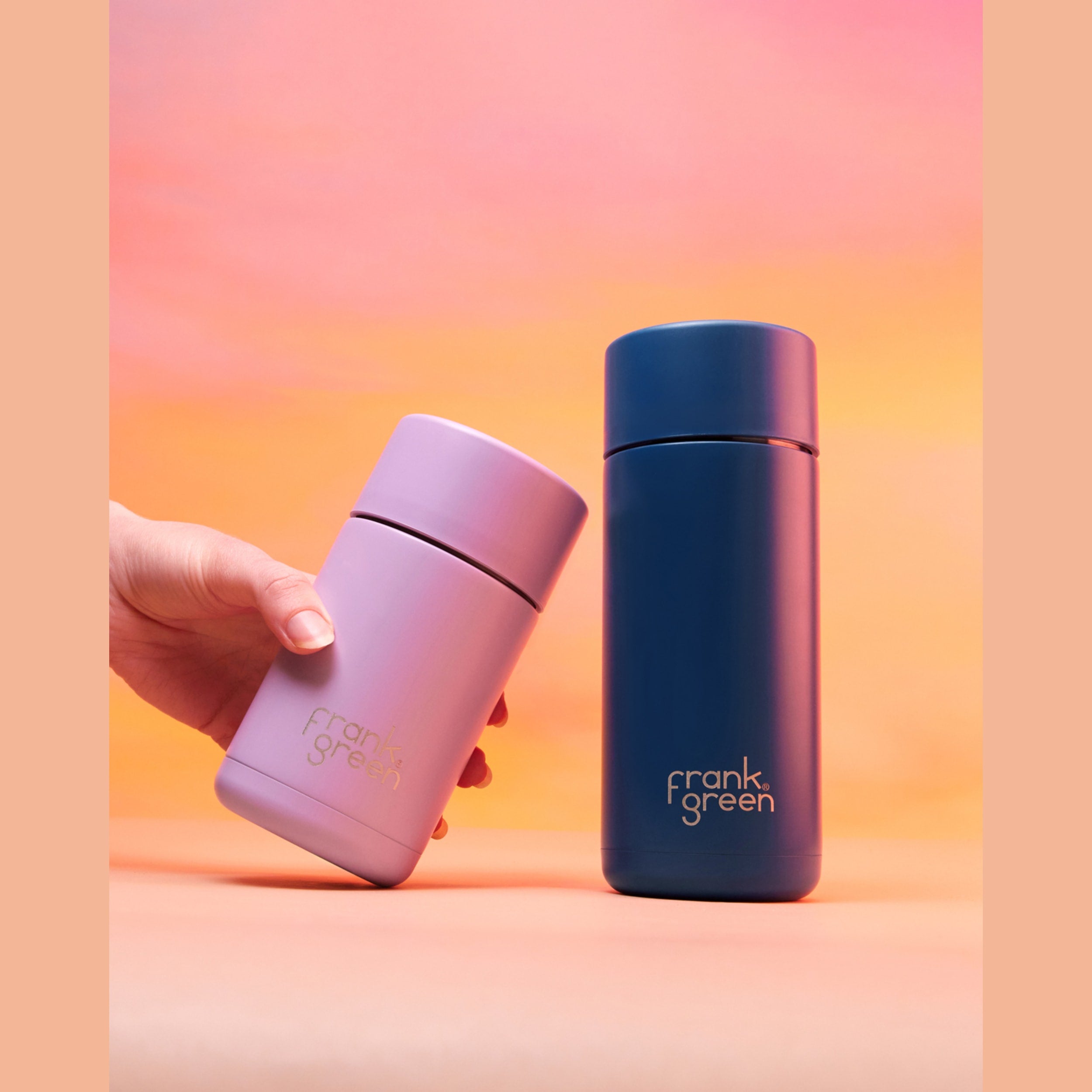 frank green 16oz Reusable Cup with Push Button Lid - Deep Ocean