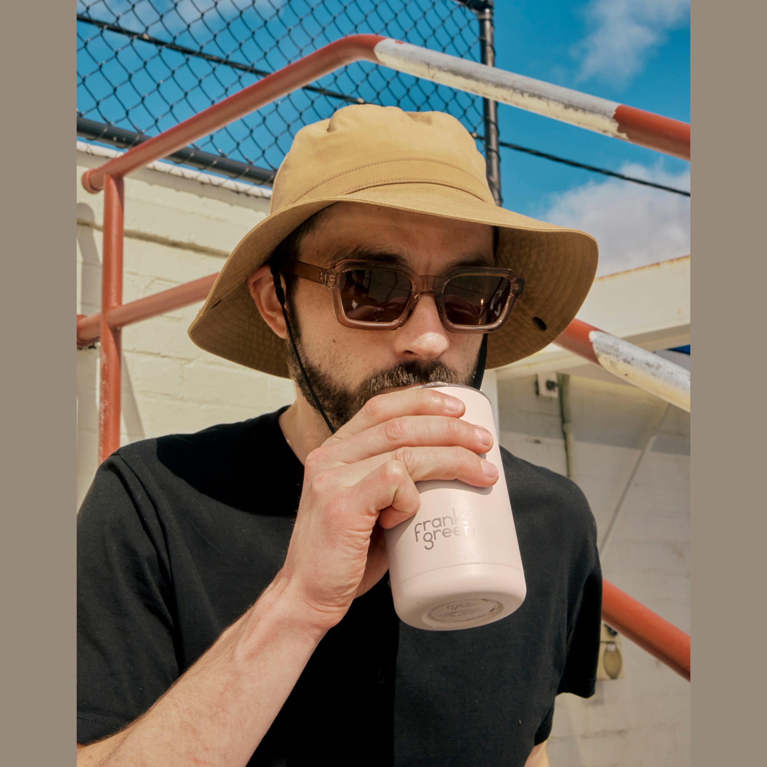 frank green 15oz Iced Coffee Cup with Straw - Moon Dust