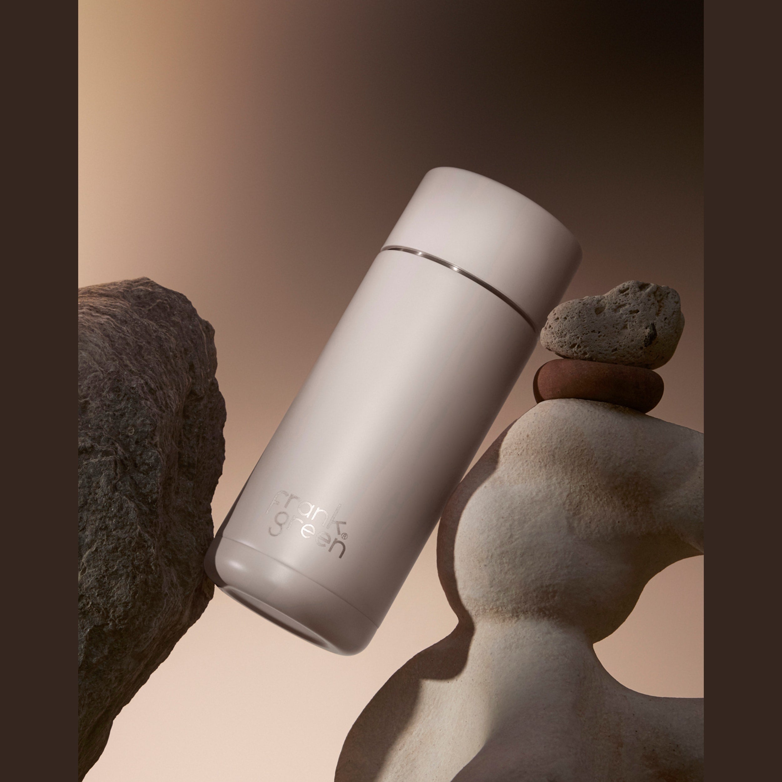 frank green 16oz Ceramic Reusable Cup with Push Button Lid - Moon Dust