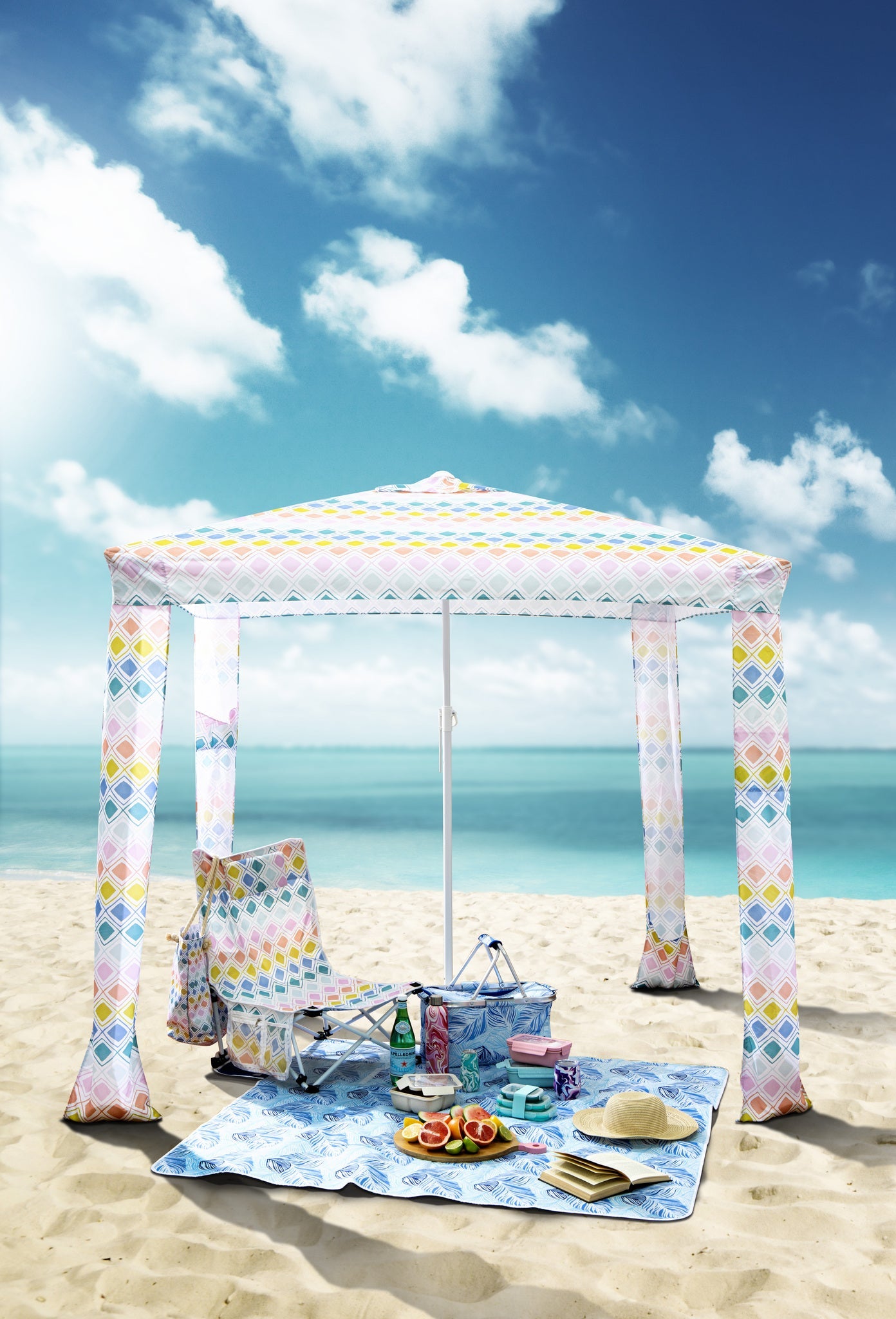 Porta by Ladelle Oceana Coastal Palm Picnic Blanket