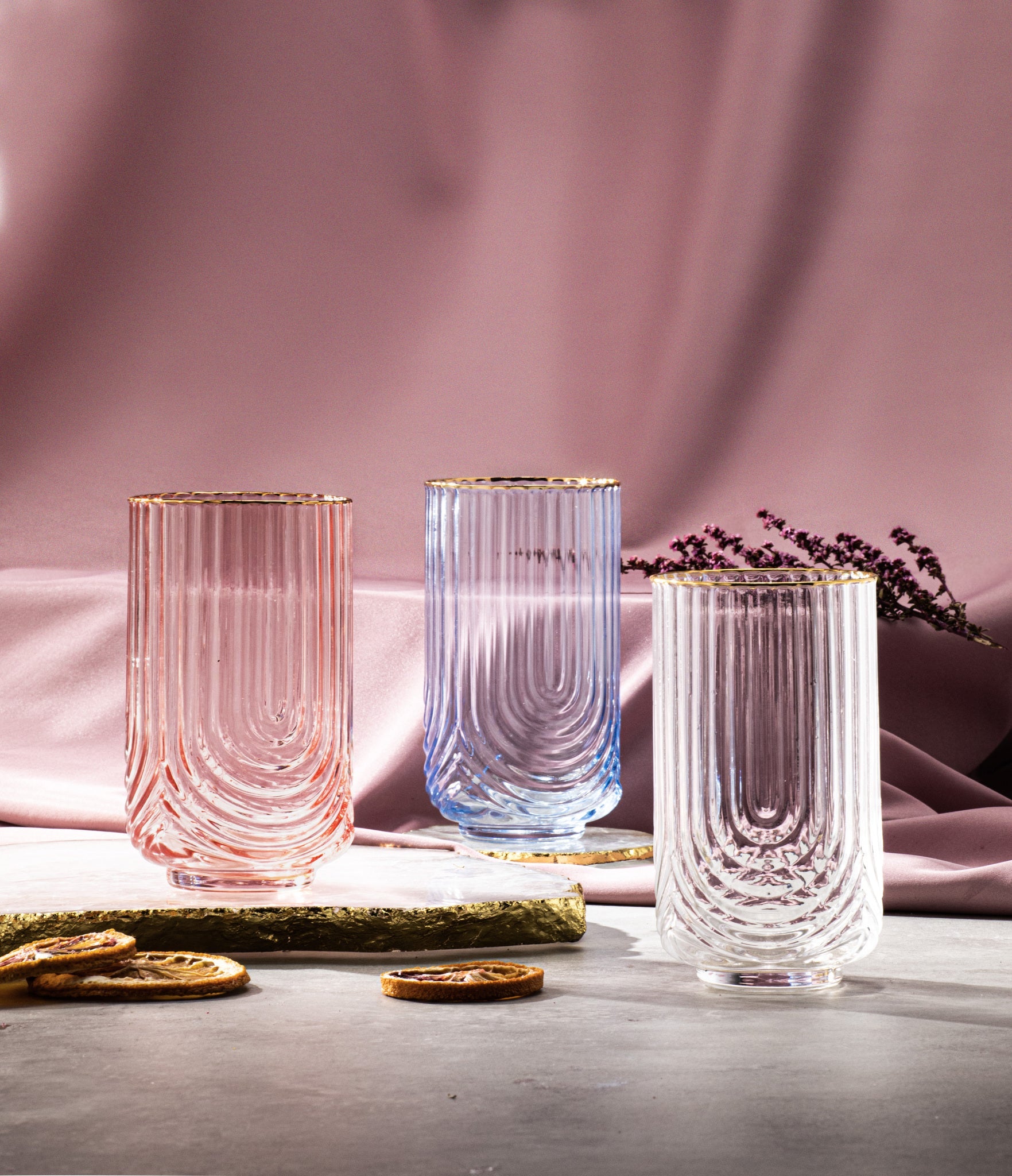 Tempa Florence Tranquil Blue 2pk Highball Tumbler