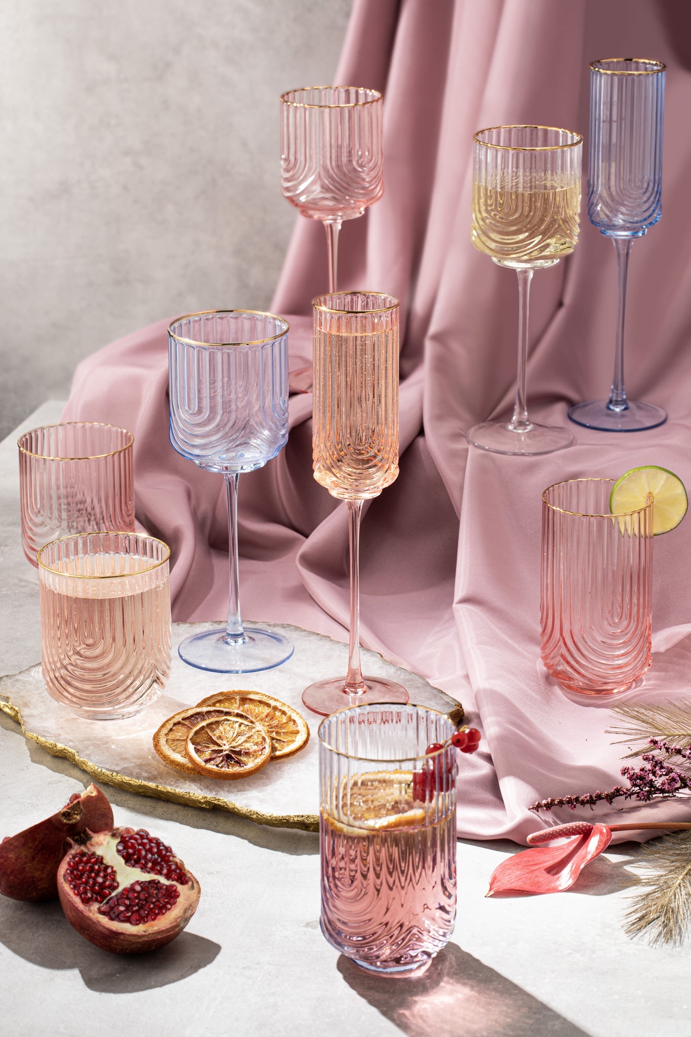 Tempa Florence Opulent Pink 2pk Wine Glass