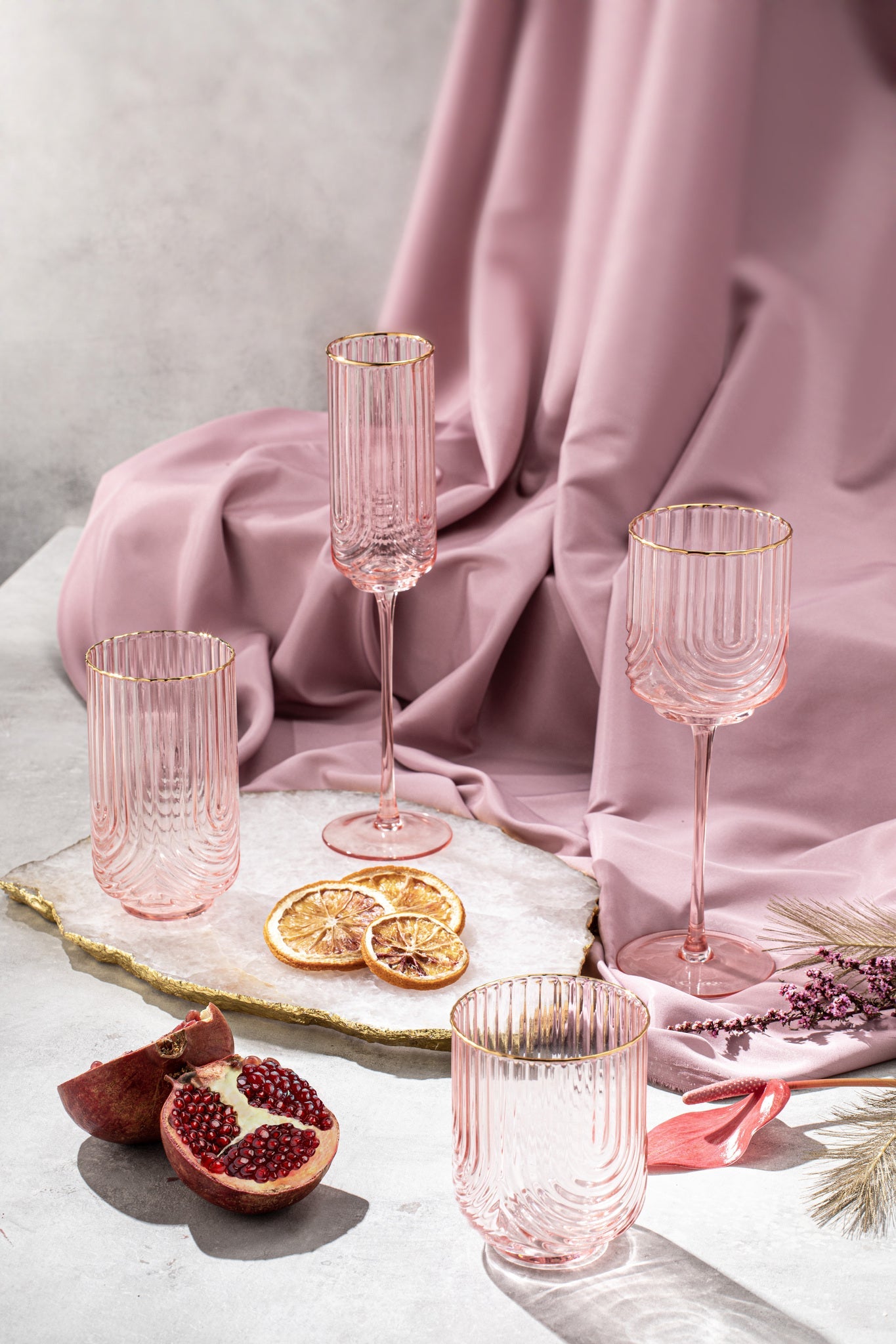 Tempa Florence Opulent Pink 2pk Wine Glass