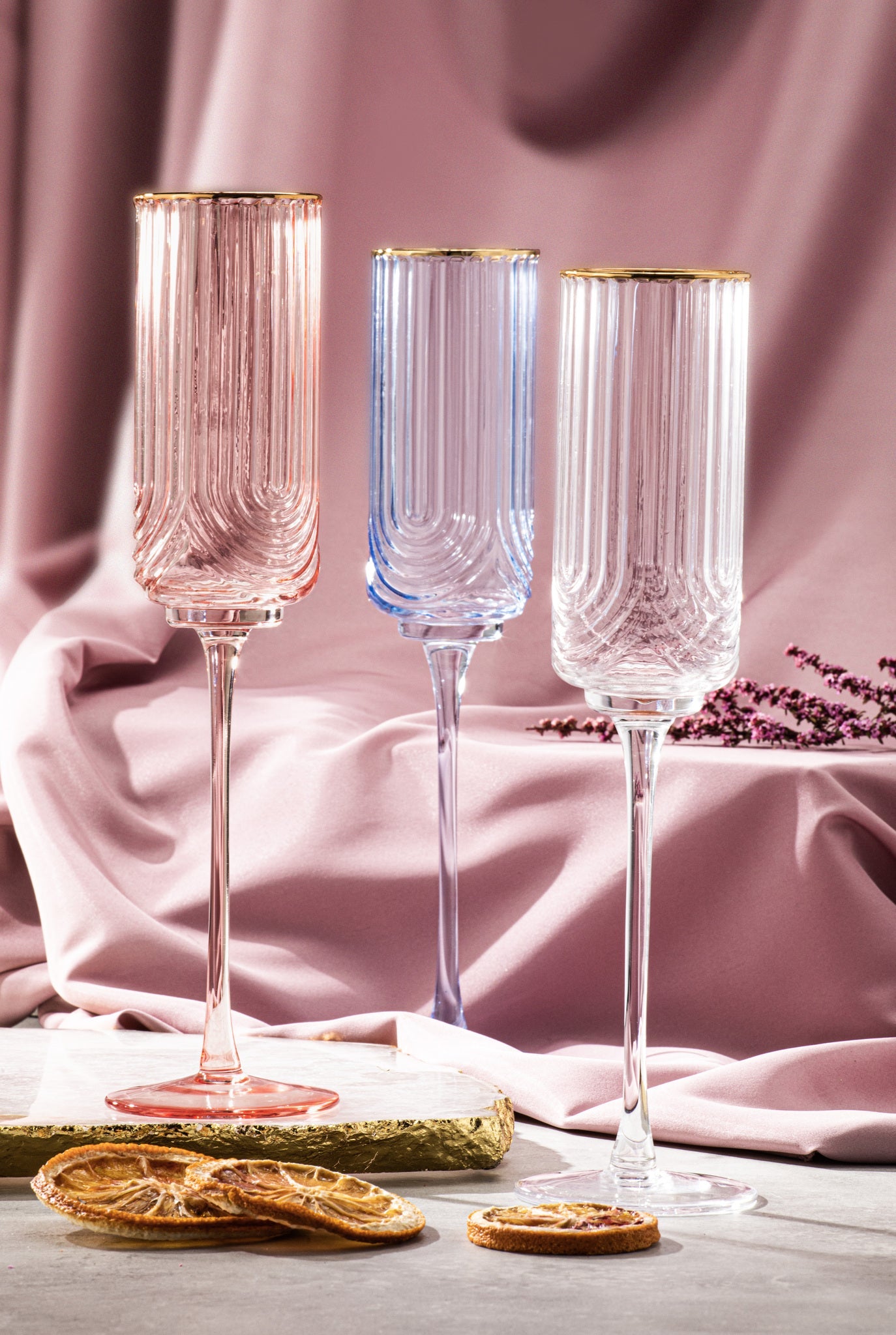 Tempa Florence Opulent Pink 2pk Champagne Glass