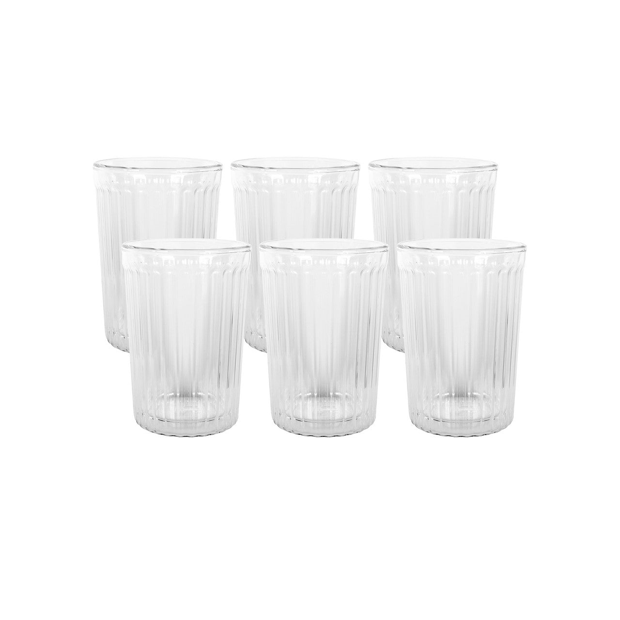 Avanti  Rigato Double Wall Glasses Set of 6 - 250ml