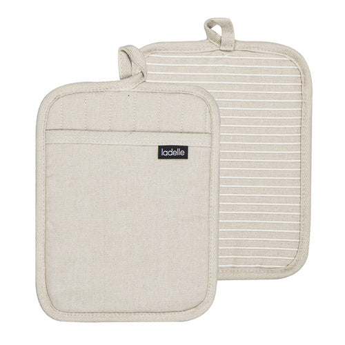 Ladelle Lennox Stone 2pk Pot Holder