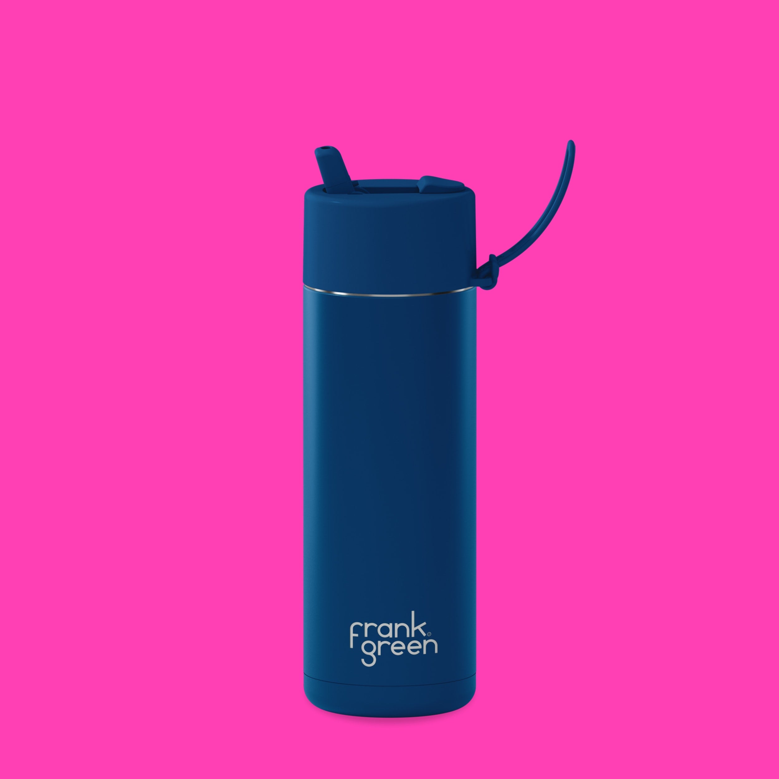 frank green 20oz Reusable Bottle with Flip Straw Lid - Deep Ocean