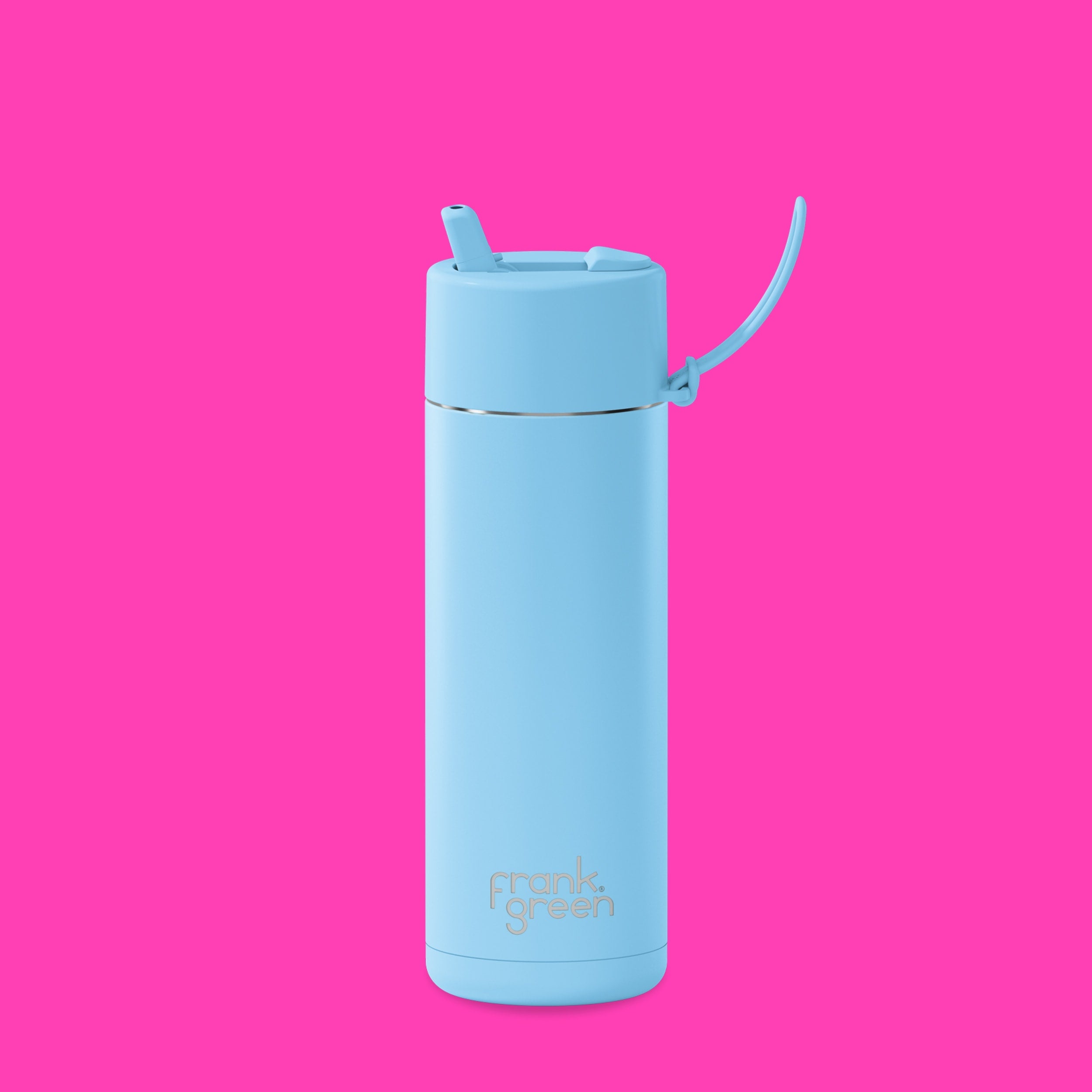 frank green 20oz Reusable Bottle with Flip Straw Lid - Sky Blue