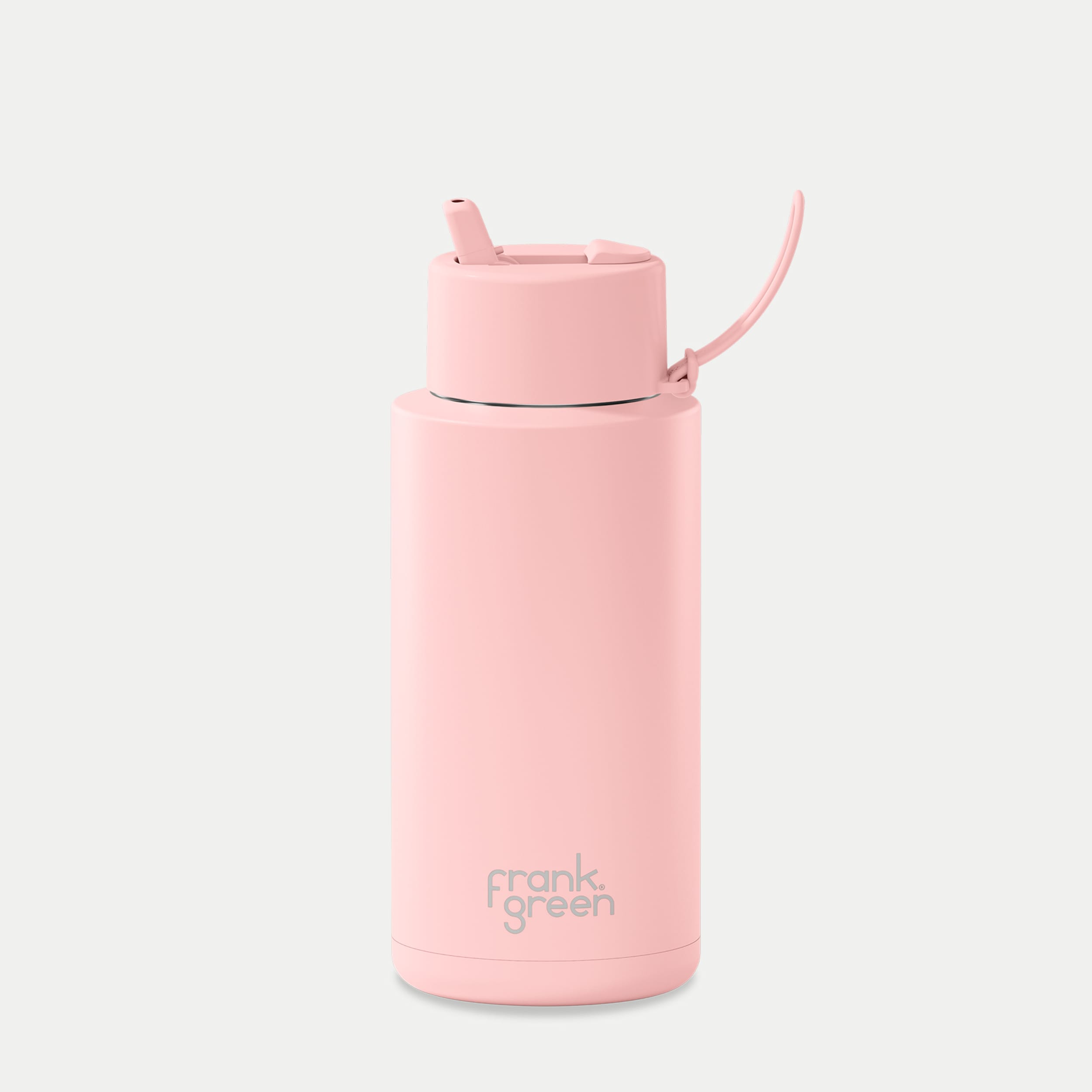 frank green 34oz Reusable Bottle with Flip Straw Lid - Blushed