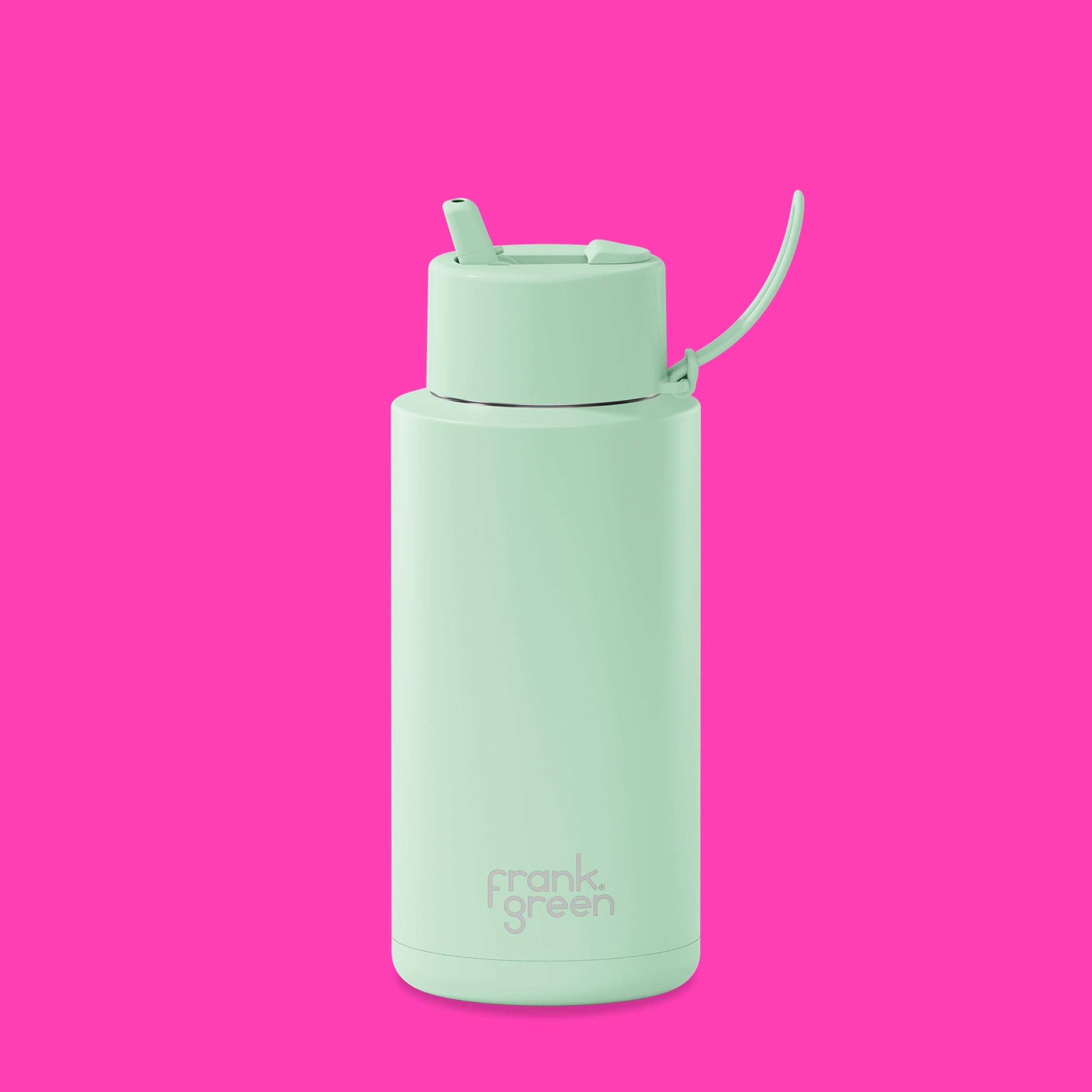 frank green 34oz Reusable Bottle with Flip Straw Lid - Mint Gelato