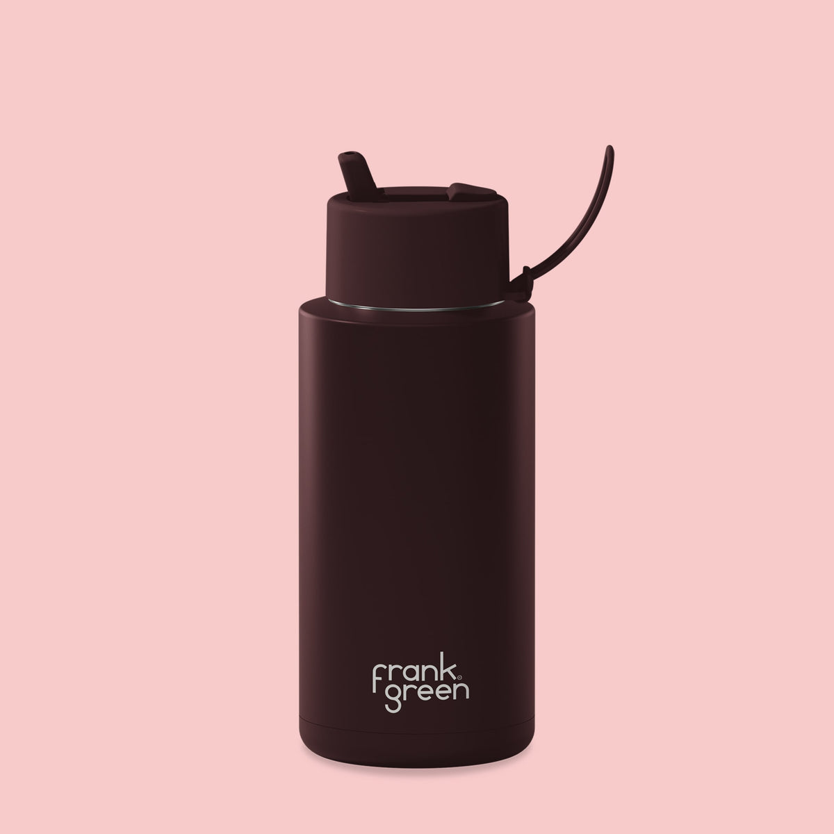 frank green 34oz Reusable Bottle with Flip Straw Lid - Chocolate