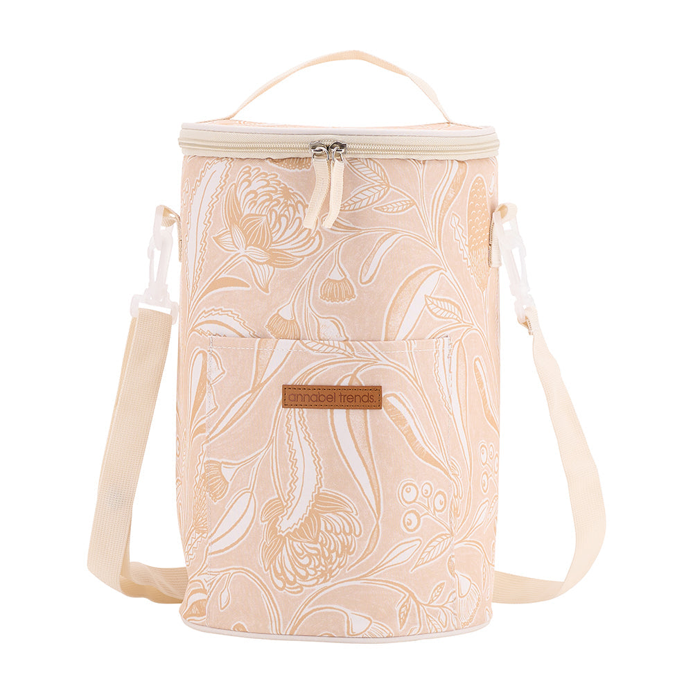 Annabel Trends Picnic Cooler Bag Tall Barrel Trailing Natives Tan