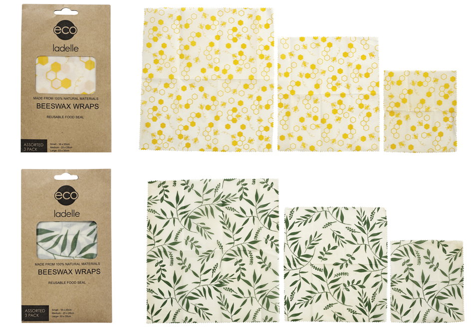 Eco Ladelle Eco Assorted 3pce Set Beeswax Wraps