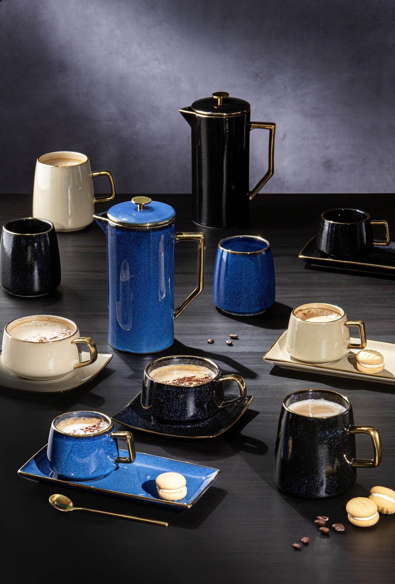 Tempa Rae Charcoal 3pc Coffee Set