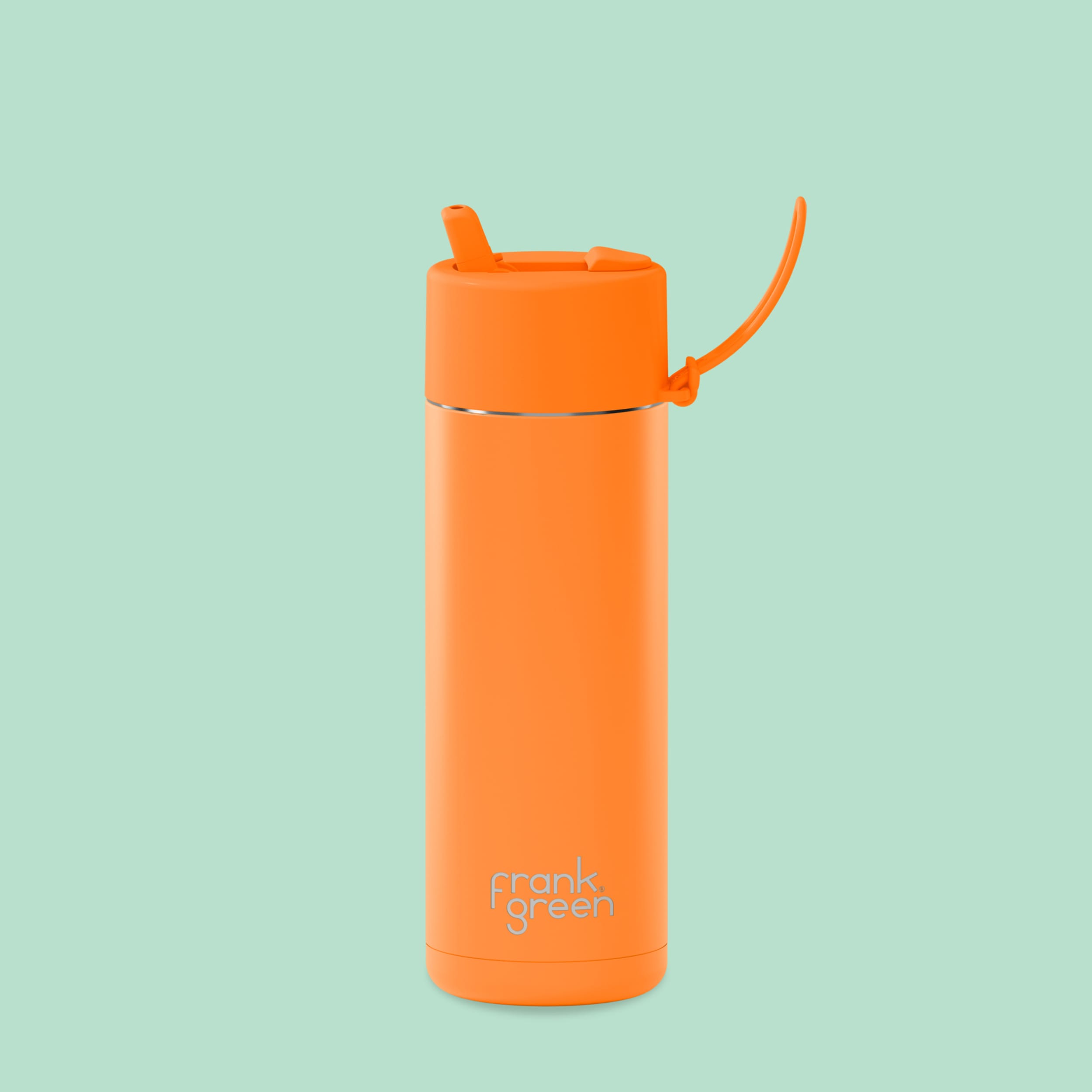 frank green 20oz Reusable Bottle with Flip Straw Lid - Neon Orange