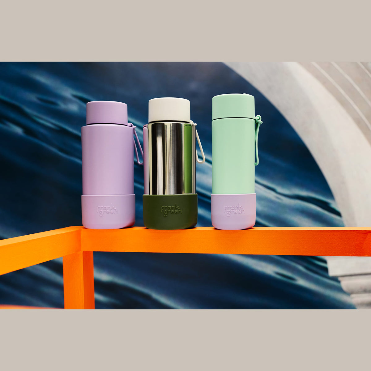 frank green 20oz Reusable Bottle with Flip Straw Lid - Mint Gelato