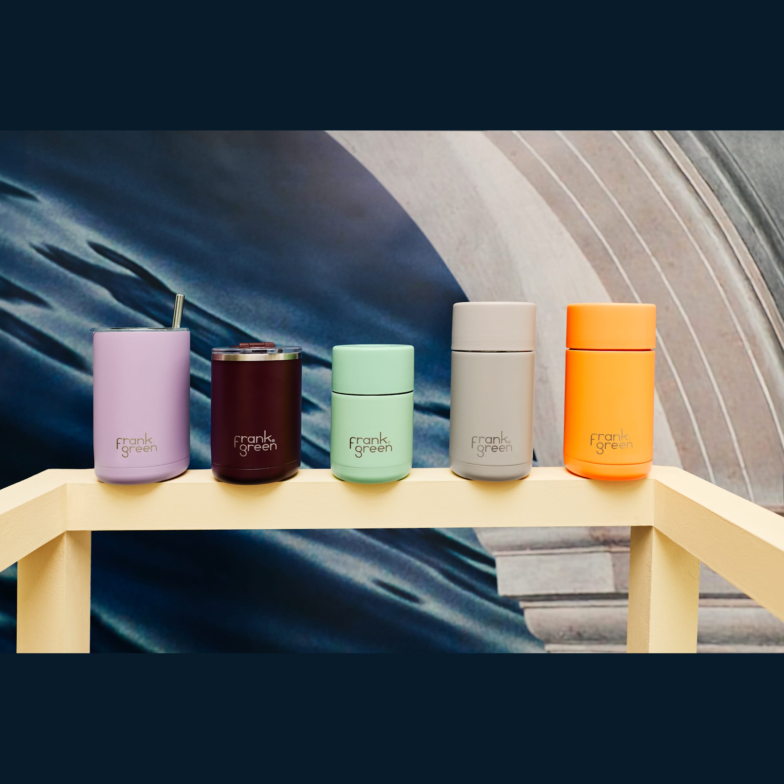 frank green 12oz Ceramic Reusable Cup with Push Button Lid - Moon Dust