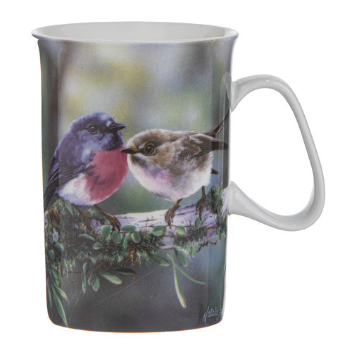 Ashdene Aus Small Birds Pink Robin Mug