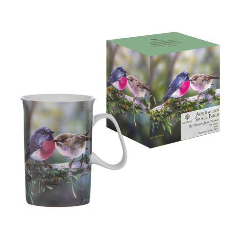 Ashdene Aus Small Birds Pink Robin Mug