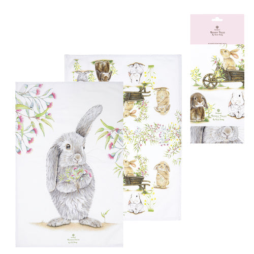 Ashdene Bunny Tales 2pk Kitchen Towel
