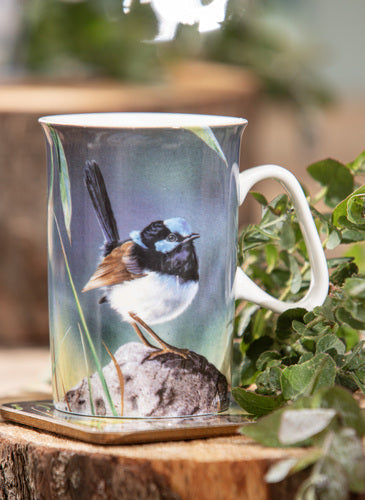 Ashdene Aus Small Birds Blue Wren Mug