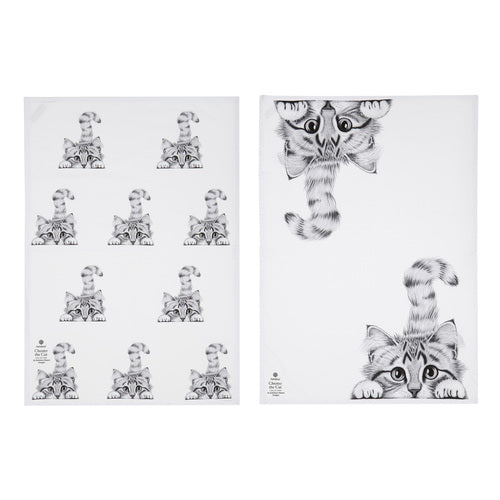 Ashdene Chester The Cat 2pk Kitchen Towel