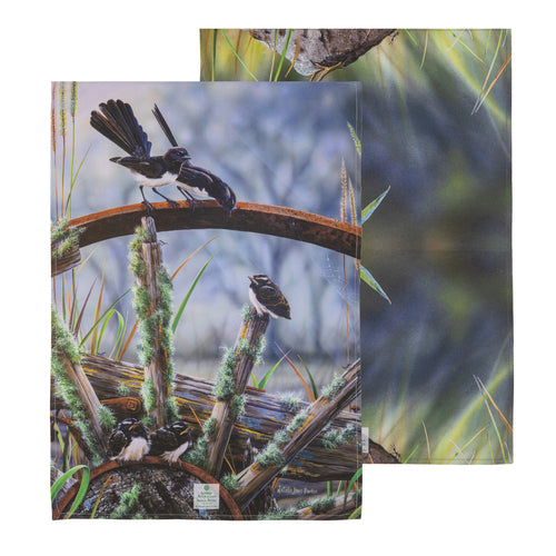 Ashdene Aus Small Birds Wren & Wagtail 2pk Kitchen Towel