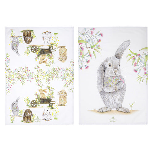 Ashdene Bunny Tales 2pk Kitchen Towel