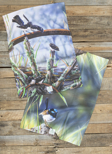 Ashdene Aus Small Birds Wren & Wagtail 2pk Kitchen Towel
