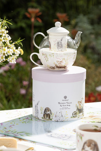 Ashdene Bunny Tales Glass Top Tea For One