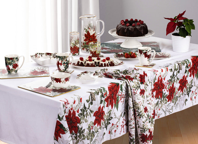Ashdene Poinsettia Celebration Evergreen Mug