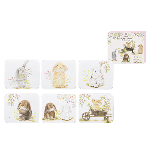 Ashdene Bunny Tales 6pk Coaster