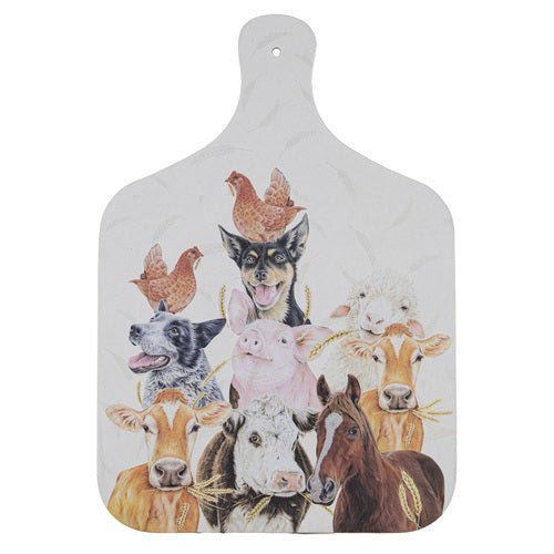 Ashdene Farmyard Faces 2 Serving Board
