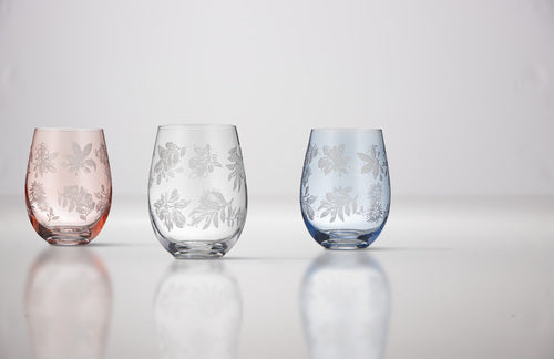 Ladelle Mossman Blue Etched 4pk Tumbler