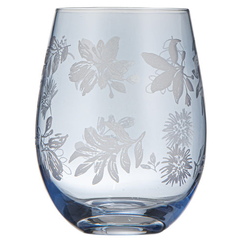Ladelle Mossman Blue Etched 4pk Tumbler