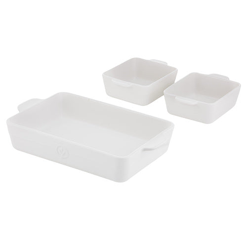 Ladelle Essentials White Set Of 3 Baking Dish