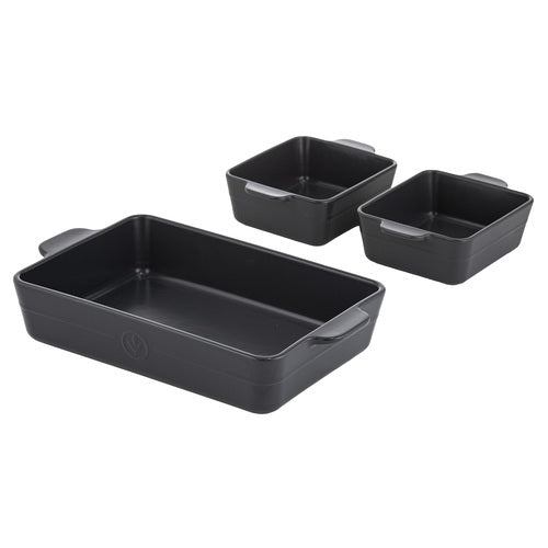 Ladelle Essentials Charcoal Set of 3 Baking Dish