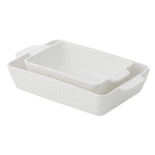 Ladelle Essentials White Set of 2 Baking Dish
